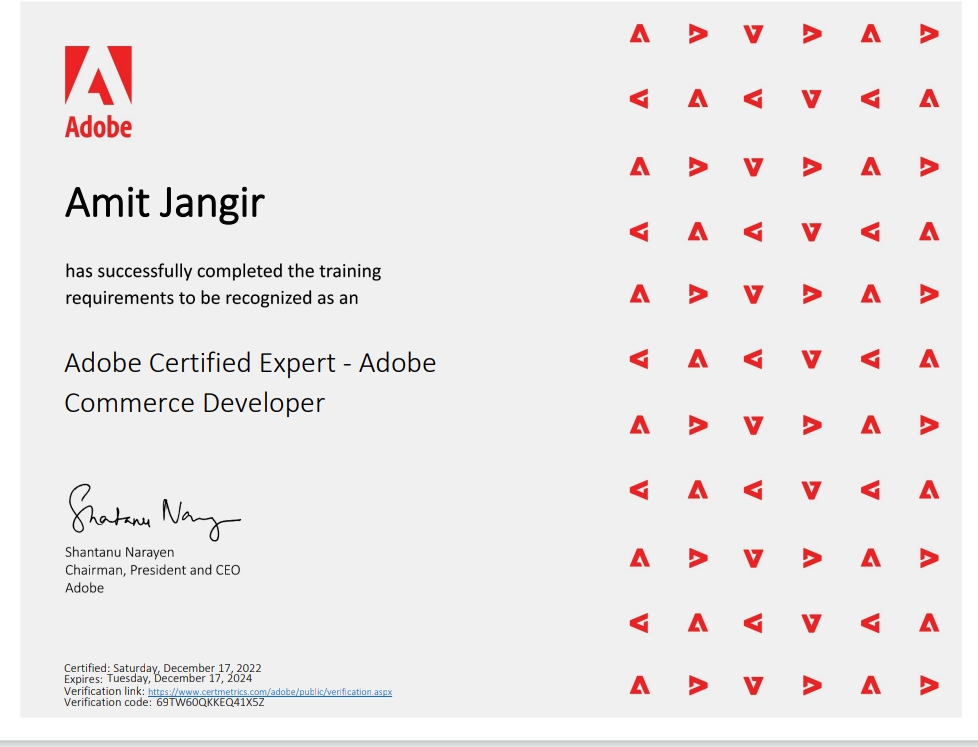 Adobe Commerce Expert Developer