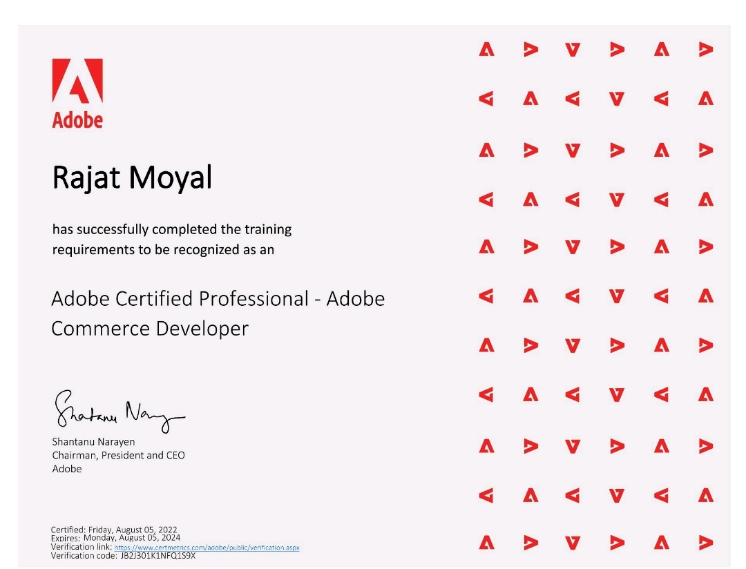 Adobe Commerce Professional Developer